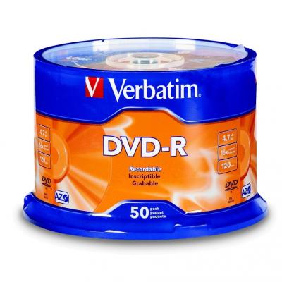 威寶 Verbatim藍鳳凰 DVD-R 16X 50片桶裝 中環代工